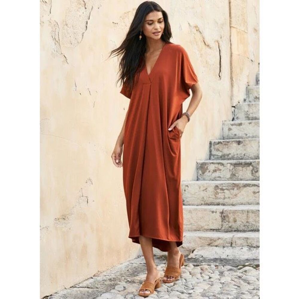 NEW Peruvian Connection Thebes Dress in Paprika XS/S